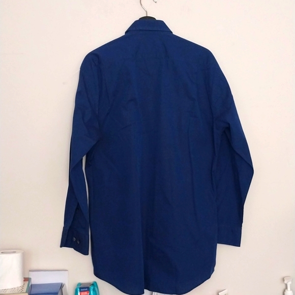 Holt Renfrew Classic Men's Botton-down Shirt 100%cotton sz 15.1/2 R in Dark Blue - Picture 6 of 11